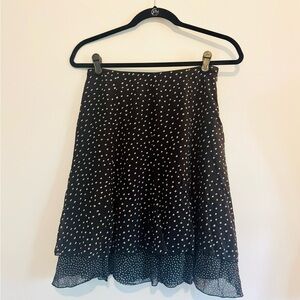 White House Black Market Tiered A-Line Mini Skirt